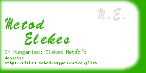 metod elekes business card